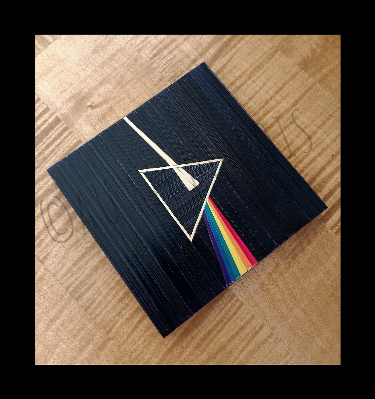 Marqueterie de paille Pink Floyd
