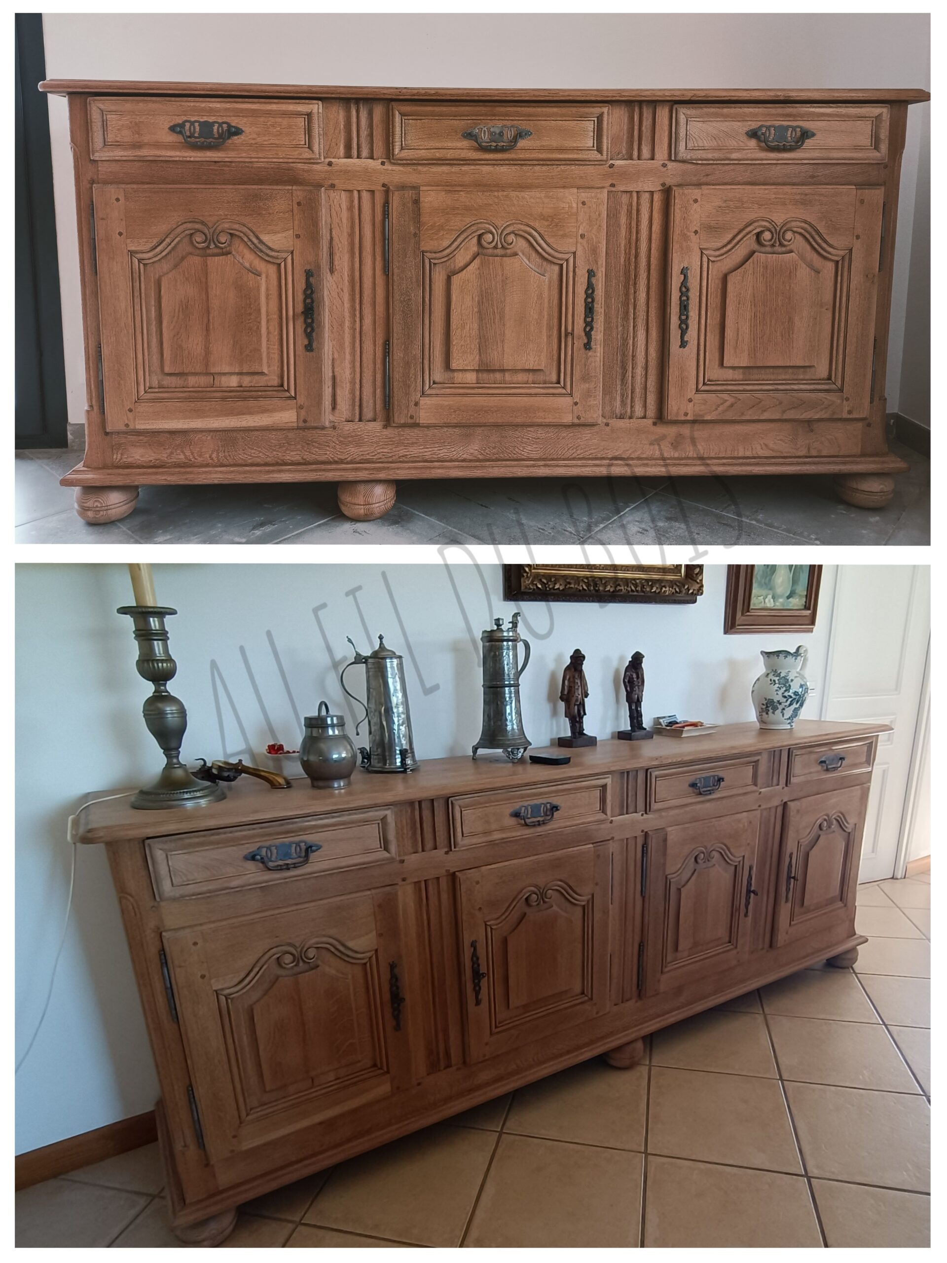 Réduction d'un buffet en chêne